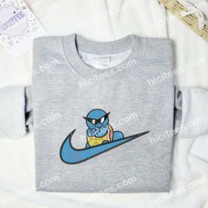 Squirtle Cool Pokemon Anime Embroidered Shirt 1 Squirtle Cool Pokemon Anime Embroidered Shirt 3