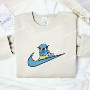 Squirtle Cool Pokemon Anime Embroidered Shirt 2 Squirtle Cool Pokemon Anime Embroidered Shirt 1