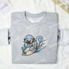 Squirtle Pokemon Anime Embroidered Shirt