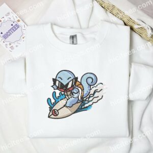 Squirtle Pokemon Anime Embroidered Shirt 1 Squirtle Pokemon Anime Embroidered Shirt 3 6