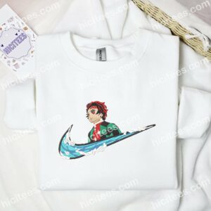 Tanjiro Demon Slayer Anime Embroidered Shirt 1 Tanjiro Demon Slayer Anime Embroidered Shirt 3