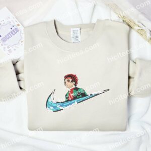 Tanjiro Demon Slayer Anime Embroidered Shirt 2 Tanjiro Demon Slayer Anime Embroidered Shirt