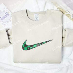 Tanjiro Haori Pattern Demon Slayer Anime Embroidered Shirt