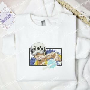 Trafalgar D Water Law One Piece Anime Embroidered Shirt 3 2