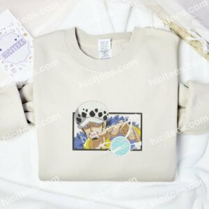 Trafalgar D Water Law One Piece Anime Embroidered Shirt 4
