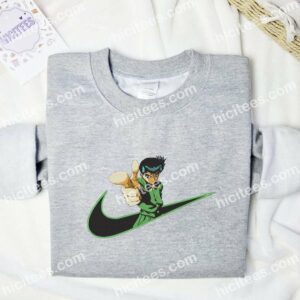 Yusuke Urameshi Yu Yu Hakusho Anime Embroidered Shirt 1 Yusuke Urameshi YuYu Hakusho Anime Embroidered Shirt 3