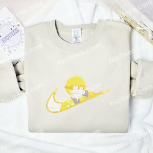 Zenitsu Demon Slayer Anime Embroidered Shirt 2 Zenitsu Demon Slayer Anime Embroidered Shirt