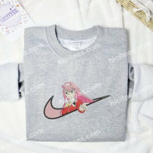 Zero Two Darling in the Franxx Anime Embroidered Shirt 3 1