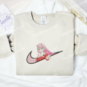 Zero Two Darling in the Franxx Anime Embroidered Shirt 1