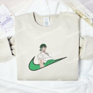 Zoro Serious One Piece Anime Embroidered Shirt 1 Zoro Serious One Piece Anime Embroidered Shirt 3