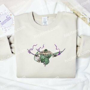 Zoro Three Swords Style One Piece Anime Embroidered Shirt 2 Zoro Three Swords Style One Piece Anime Embroidered Shirt 6