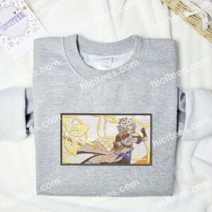 Albedo Genshin Impact Anime Embroidered Shirt 1 Albedo Genshin Impact Anime Embroidered Shirt 3 1