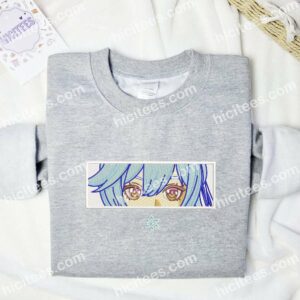 Eula Eyes Genshin Impact Anime Embroidered Shirt 3