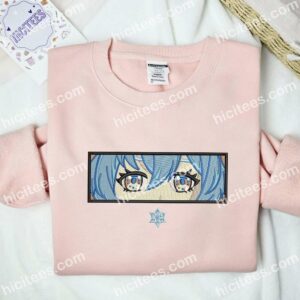 Ganyu Eyes Genshin Impact Anime Embroidered Shirt 2 Ganyu Eyes Genshin Impact Anime Embroidered Shirt