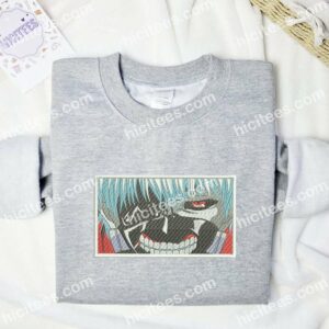 Ken Kaneki Tokyo Ghoul Anime Embroidered Shirt 1 Ken Kaneki Tokyo Ghoul Anime Embroidered Shirt 3
