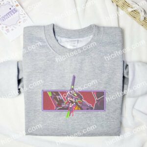 Neon Genesis Evangelion Anime Embroidered Shirt 3 1