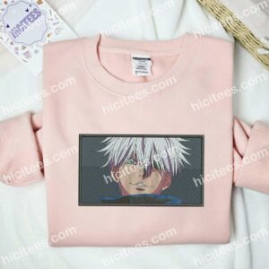 Satoru Gojo Face Jujutsu Kaisen Anime Embroidered Shirt 2 Satoru Gojo Face Jujutsu Kaisen Anime Embroidered Shirt