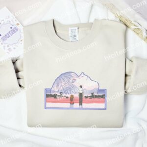 The End Of Neon Genesis Evangelion Anime Embroidered Shirt 1 The End Of Neon Genesis Evangelion Anime Embroidered Shirt 3