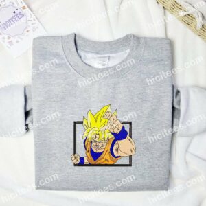 Goku Super Saiyan Dragon Ball Anime Embroidered Shirt 3 1