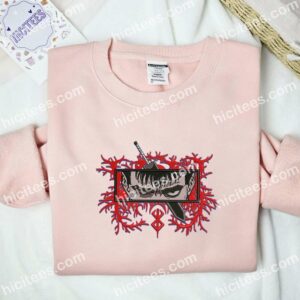 Guts Angry Eyes Berserk Anime Embroidered Shirt 2 Guts Angry Eyes Berserk Anime Embroidered Shirt 1