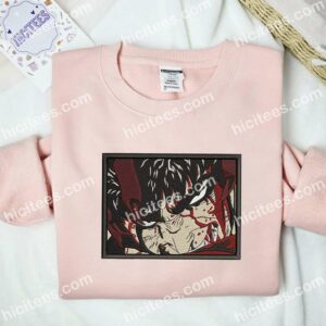 Guts Angry Face Berserk Anime Embroidered Shirt 2 Guts Angry Face Berserk Anime Embroidered Shirt