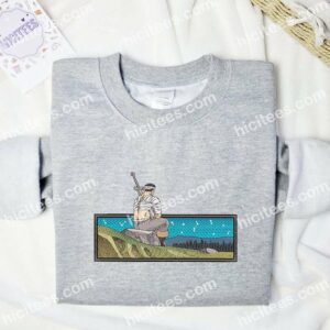 Guts Lonely Berserk Anime Embroidered Shirt 1 Guts Lonely Berserk Anime Embroidered Shirt 3