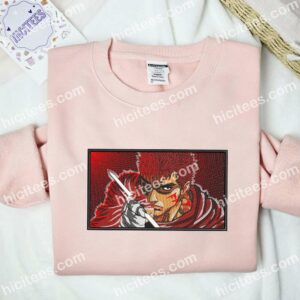 Guts Berserk Anime Embroidered Shirt 2 Guts Berserk Anime Embroidered Shirt 1