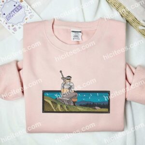 Guts Lonely Berserk Anime Embroidered Shirt 2 Guts Lonely Berserk Anime Embroidered Shirt