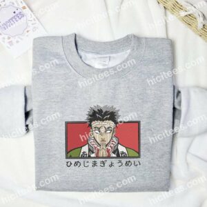 Gyomei Himejima Demon Slayer Anime Embroidered Shirt 1 Gyomei Himejima Demon Slayer Anime Embroidered Shirt 3