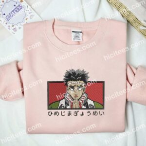 Gyomei Himejima Demon Slayer Anime Embroidered Shirt 2 Gyomei Himejima Demon Slayer Anime Embroidered Shirt