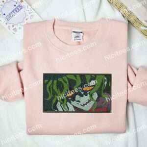 Gyutaro Face Demon Slayer Anime Embroidered Shirt 2 Gyutaro Face Demon Slayer Anime Embroidered Shirt