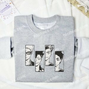 Haikyu Anime Embroidered Shirt 1 Haikyu Anime Embroidered Shirt 3