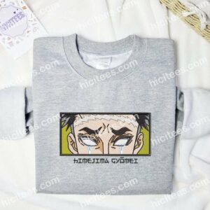 Himejima Crying Face Demon Slayer Anime Embroidered Shirt 3