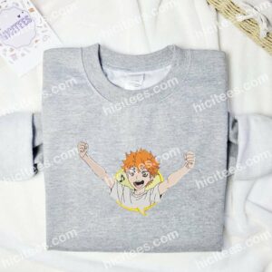 Hinata Haikyuu Anime Embroidered Shirt 1 Hinata Haikyuu Anime Embroidered Shirt 3