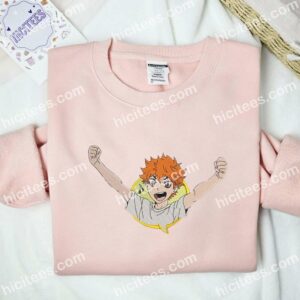 Hinata Haikyuu Anime Embroidered Shirt 2 Hinata Haikyuu Anime Embroidered Shirt