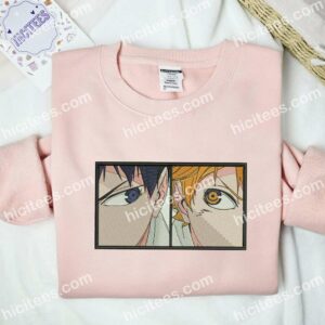 Hinata And Kageyama Eyes Haikyuu Anime Embroidered Shirt 2 Hinata And Kageyama Eyes Haikyuu Anime Embroidered Shirt