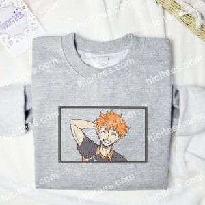 Hinata Smile Haikyuu Anime Embroidered Shirt 3