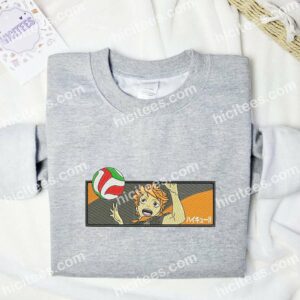 Hinata With The Ball Haikyuu Anime Embroidered Shirt 3