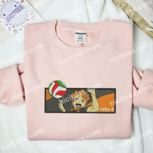 Hinata With The Ball Haikyuu Anime Embroidered Shirt