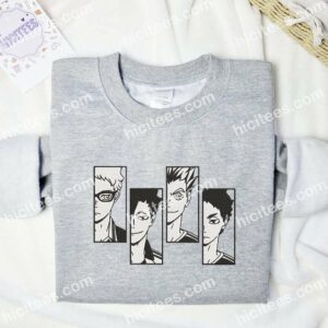 Haikyuu Anime Embroidered Shirt 1 Haikyuu Anime Embroidered Shirt 3