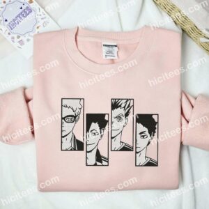 Haikyuu Anime Embroidered Shirt 2 Haikyuu Anime Embroidered Shirt