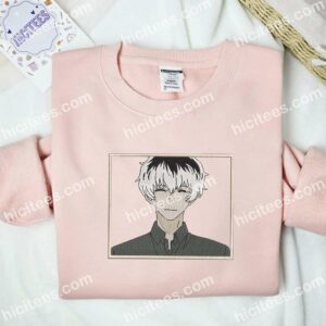 Ken Kaneki Tokyo Ghoul Anime Embroidered Shirt 2 Ken Kaneki Tokyo Ghoul Anime Embroidered Shirt 1