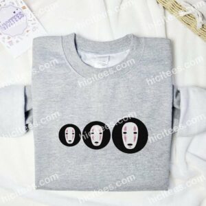 No Face Spirited Away Anime Embroidered Shirt 1 No Face Spirited Away Anime Embroidered Shirt 3
