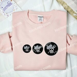 Sanji Jolly Roger One Piece Anime Embroidered Shirt 2 Sanji Jolly Roger One Piece Anime Embroidered Shirt 1