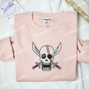 Shanks Jolly Roger One Piece Anime Embroidered Shirt 2 Shanks Jolly Roger One Piece Anime Embroidered Shirt