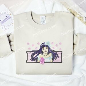 Hinata Hyuga Naruto Anime Embroidered Shirt 1 Hinata Hyuga Naruto Anime Embroidered Shirt 3 1