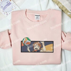 Hinata Shoyo Haikyuu Anime Embroidered Shirt 2 Hinata Shoyo Haikyuu Anime Embroidered Shirt