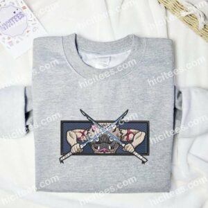 Inosuke Angry Demon Slayer Anime Embroidered Shirt 1 Inosuke Angry Demon Slayer Anime Embroidered Shirt 3