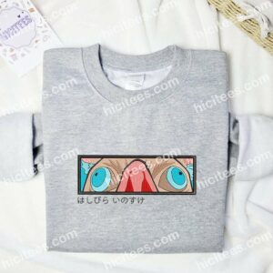 Inosuke Boar Eyes Demon Slayer Anime Embroidered Shirt 1 Inosuke Boar Eyes Demon Slayer Anime Embroidered Shirt 3