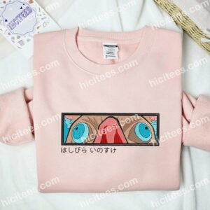 Inosuke Boar Eyes Demon Slayer Anime Embroidered Shirt 2 Inosuke Boar Eyes Demon Slayer Anime Embroidered Shirt